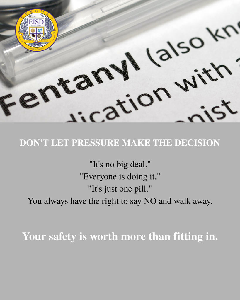 "It's no big deal." "Everyone is doing it." "It's just one pill." You always have the right to say NO and walk away.