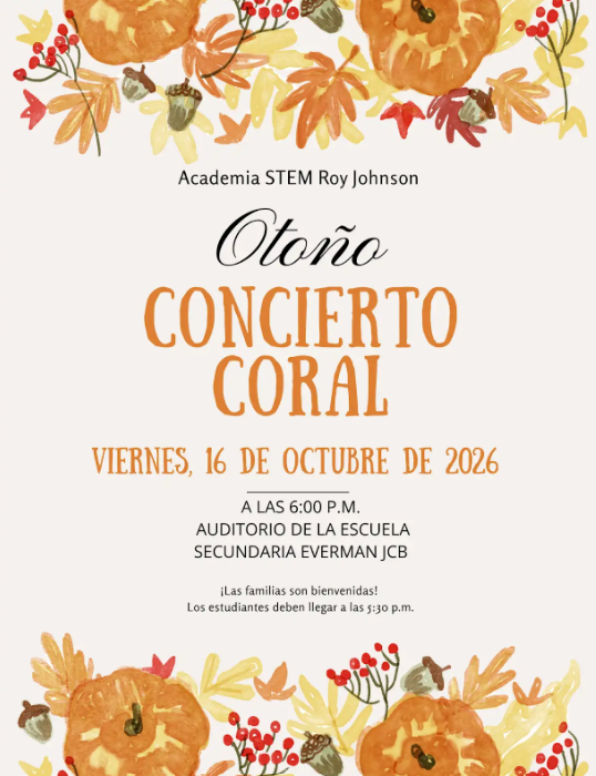 Fall Choir Concert Friday October 16 2026