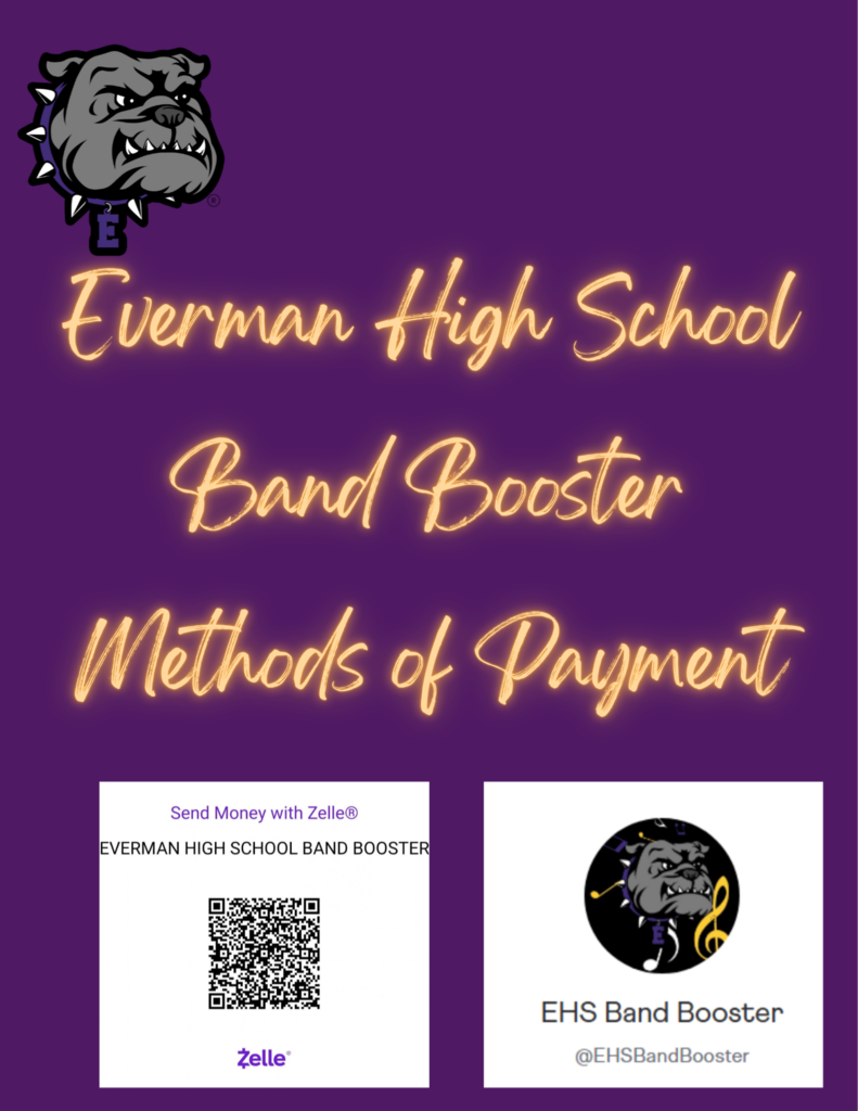 Everman ISD+ Everman High School Bulldog Band Fundraiser methods of payment. And the account of @EHSBandbooster