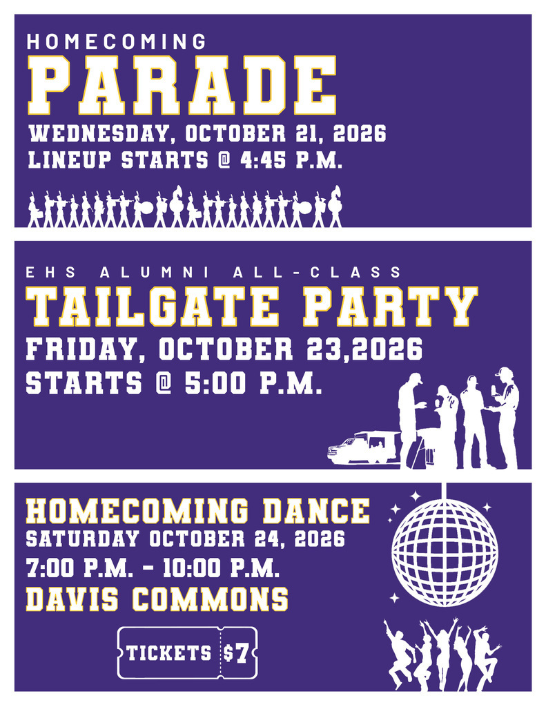 Everman ISD+ visual of future events on the week of homecoming 