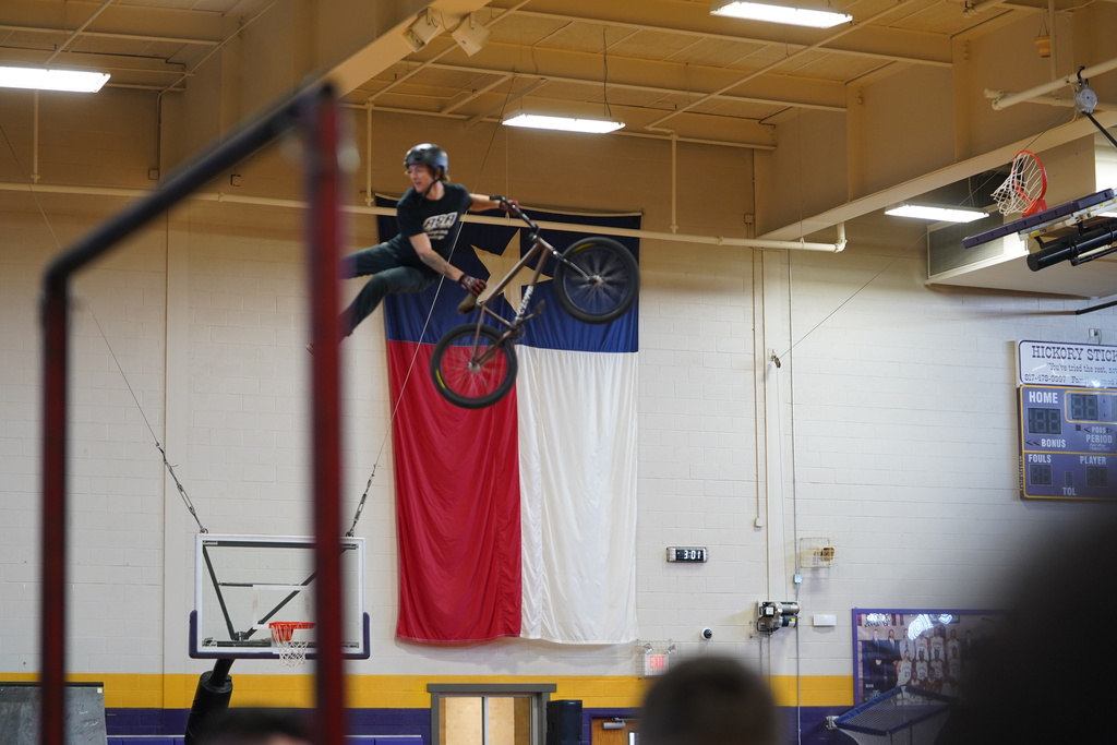 BMX No Hate Tour Athlete doing a trick on his bike 