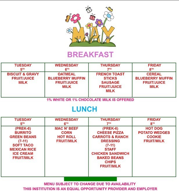 Meal Menu