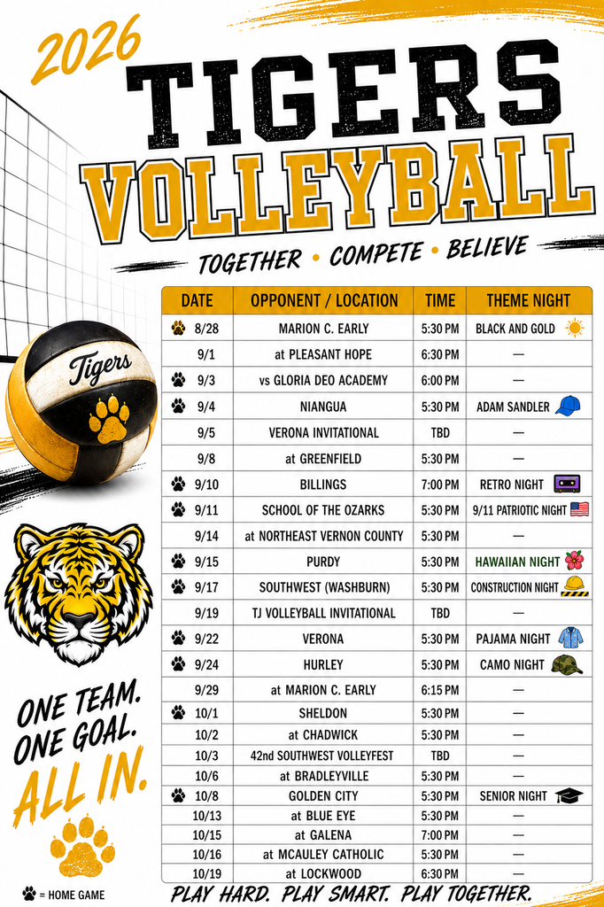 Full VBALL Schedule