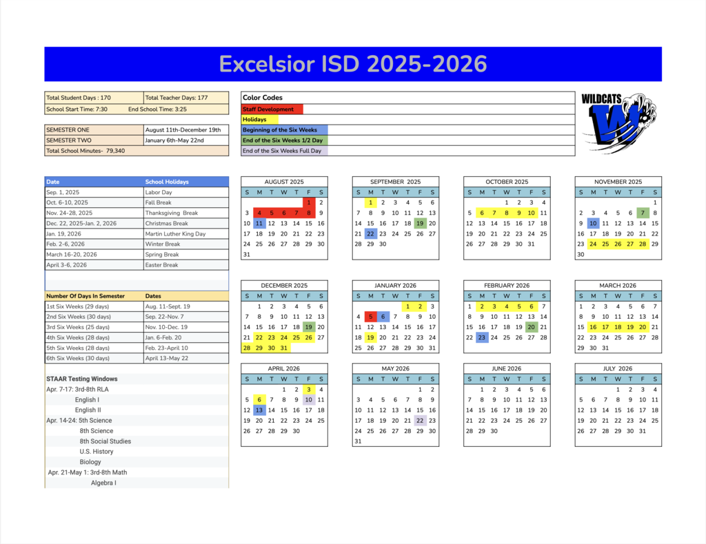 Revised Academic Calendar