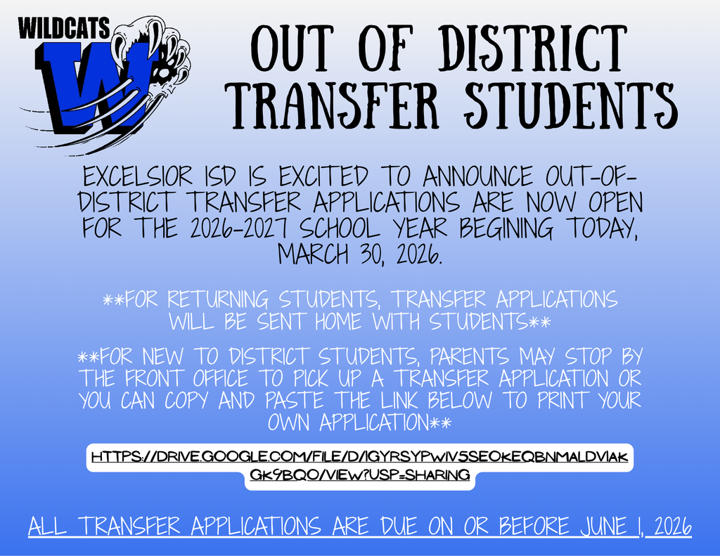 Out of District Transfer Student Information