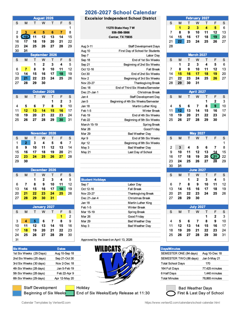 26-27 school calendar