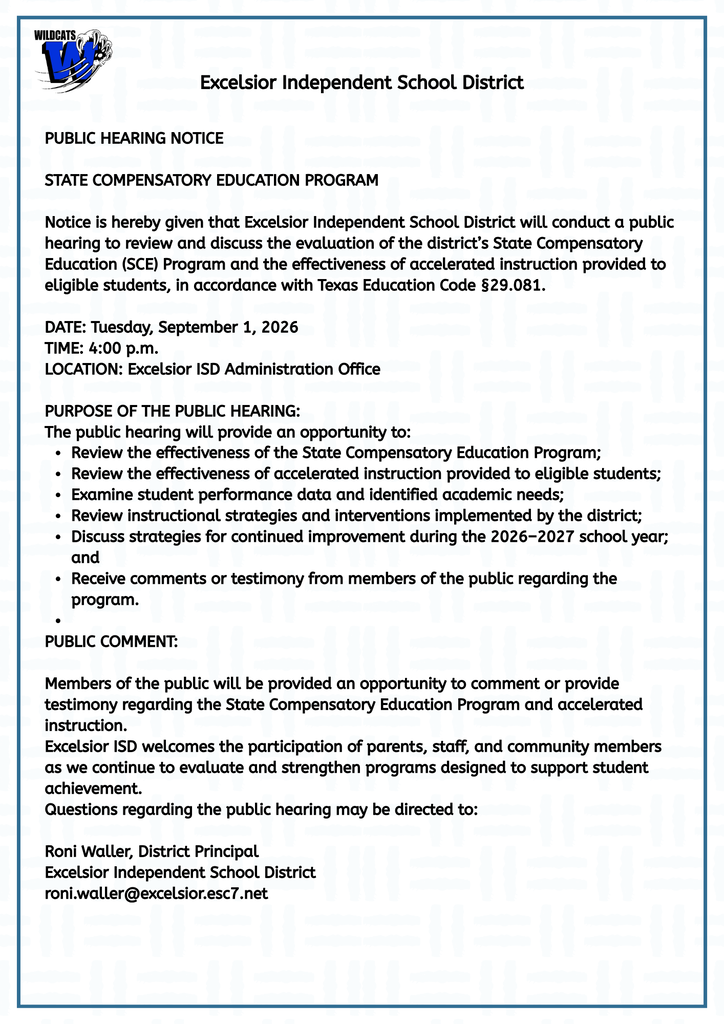 SCE Notice