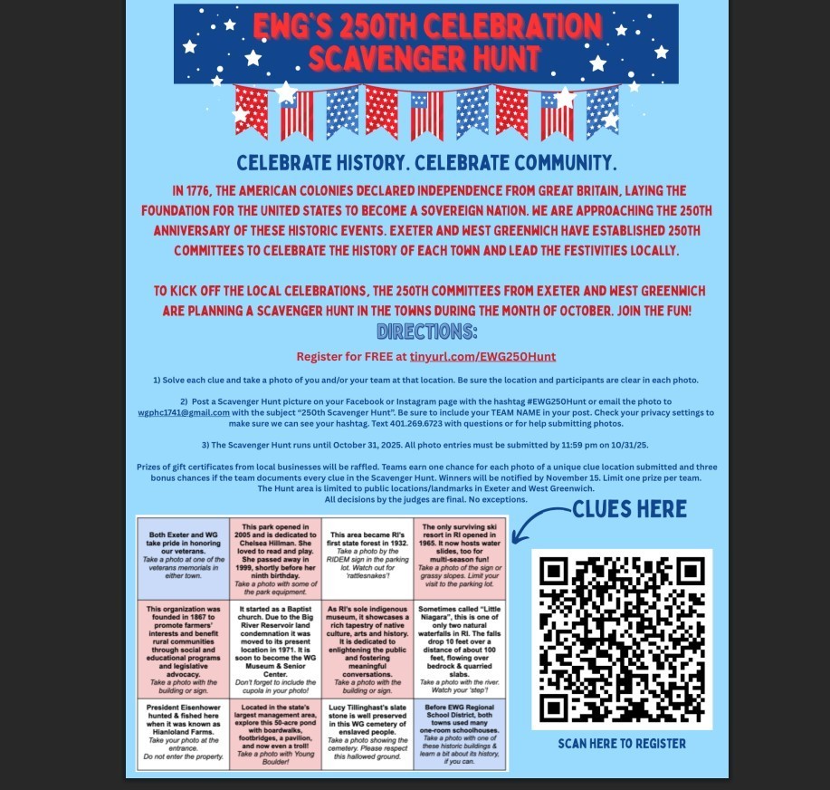 EWG 250th Scavenger Hunt