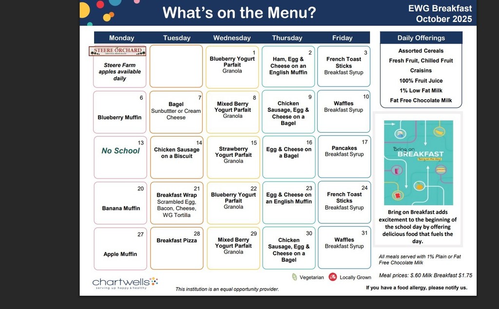 Breakfast Menu - October 2025