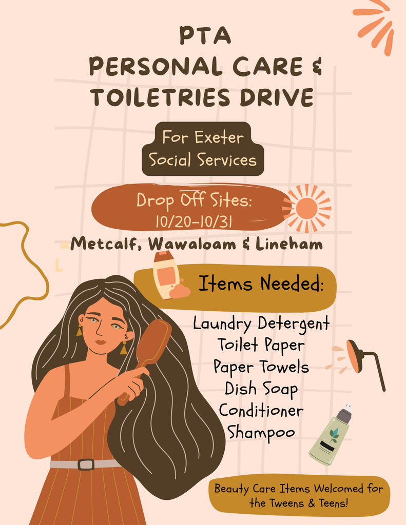 PTA Personal Care and Toiletries drive