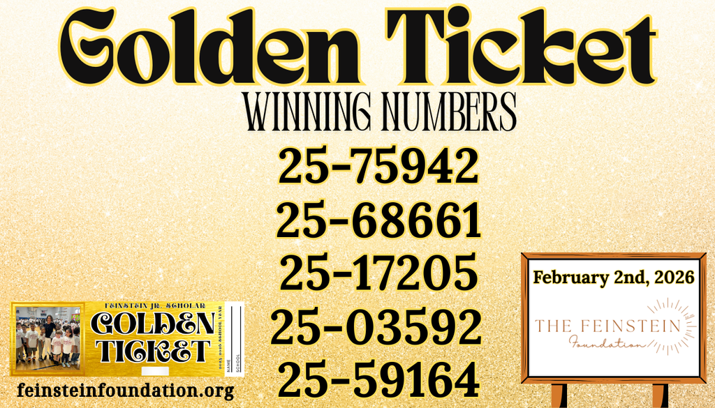 Feinstein GoldenTicket Winning Numbers 