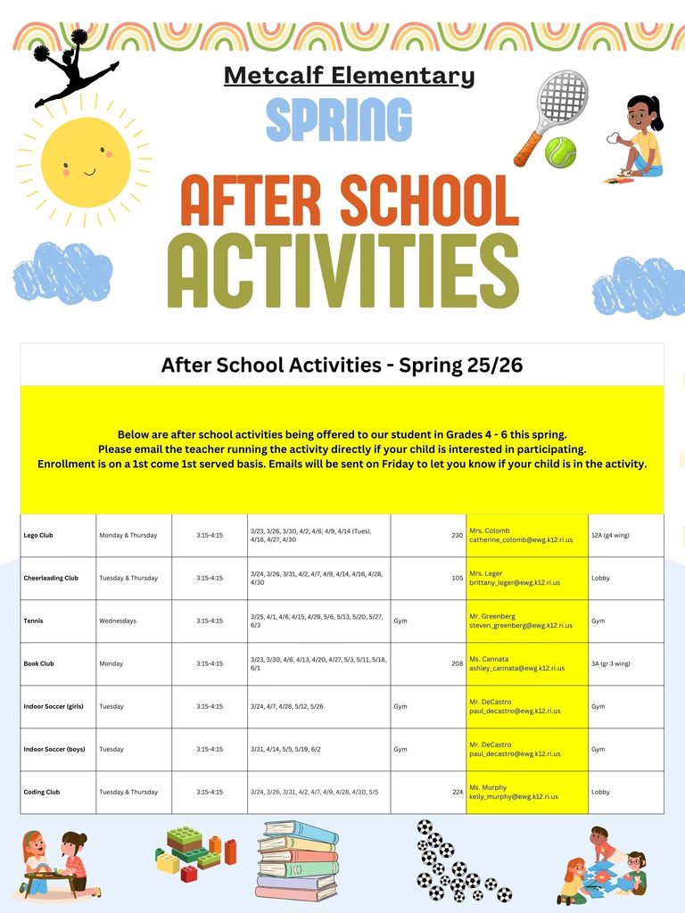 Spring After School Activies