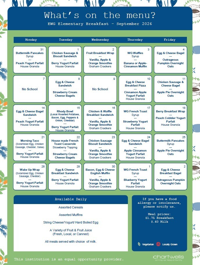 Breakfast & Lunch - Aug/Sept2026
