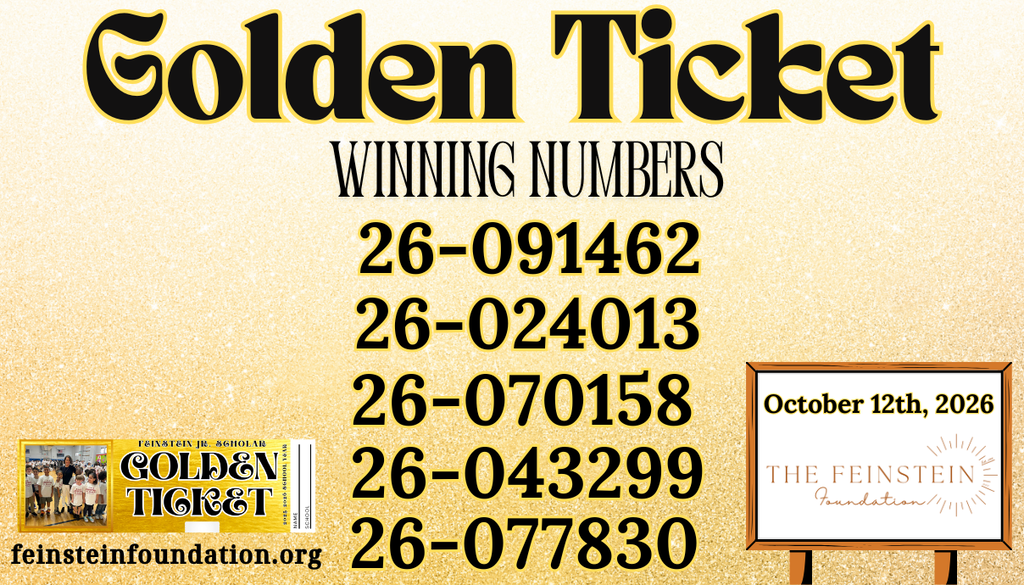 Feinstein Golden Ticket Winning Numbers 10/13/26