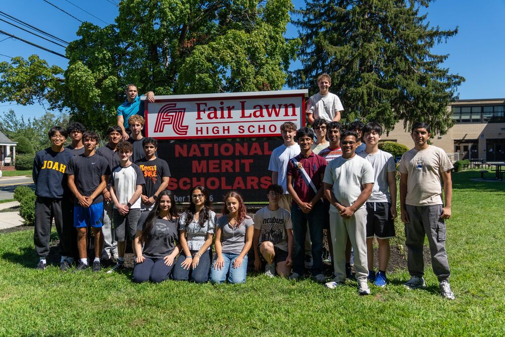 group of flhs national merit commended scholars
