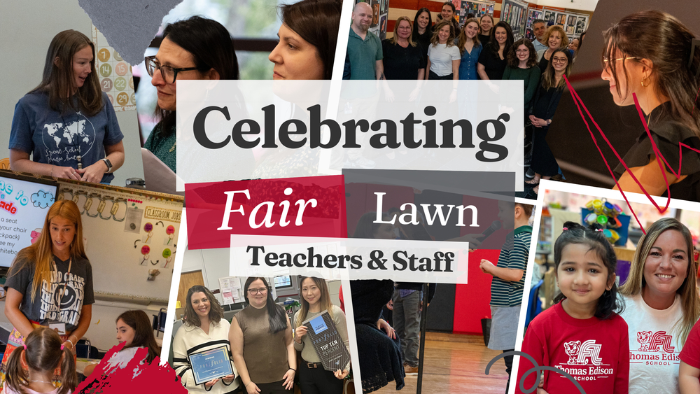 celebration banner with teachers