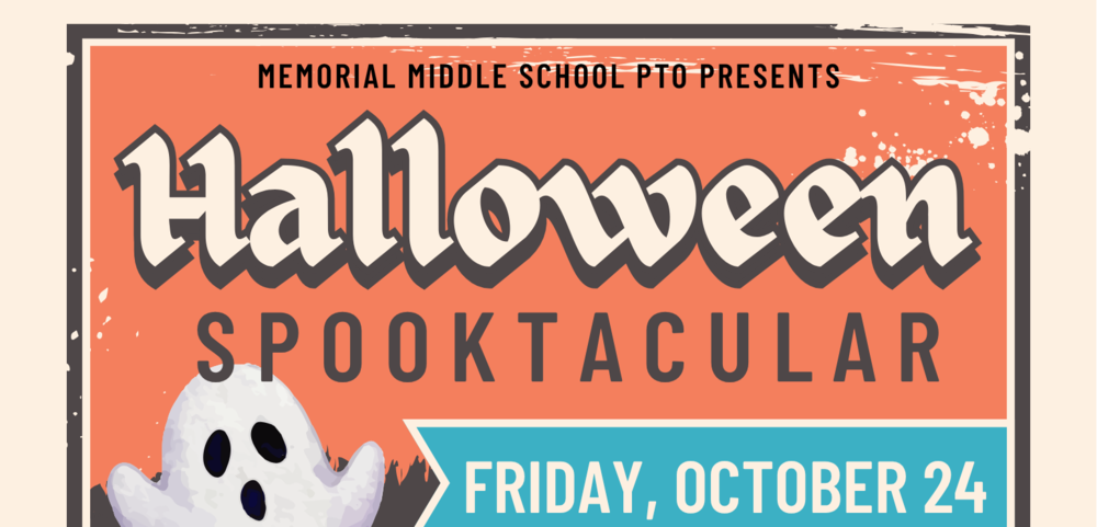 Halloween Spooktacular flyer with QR code for registration