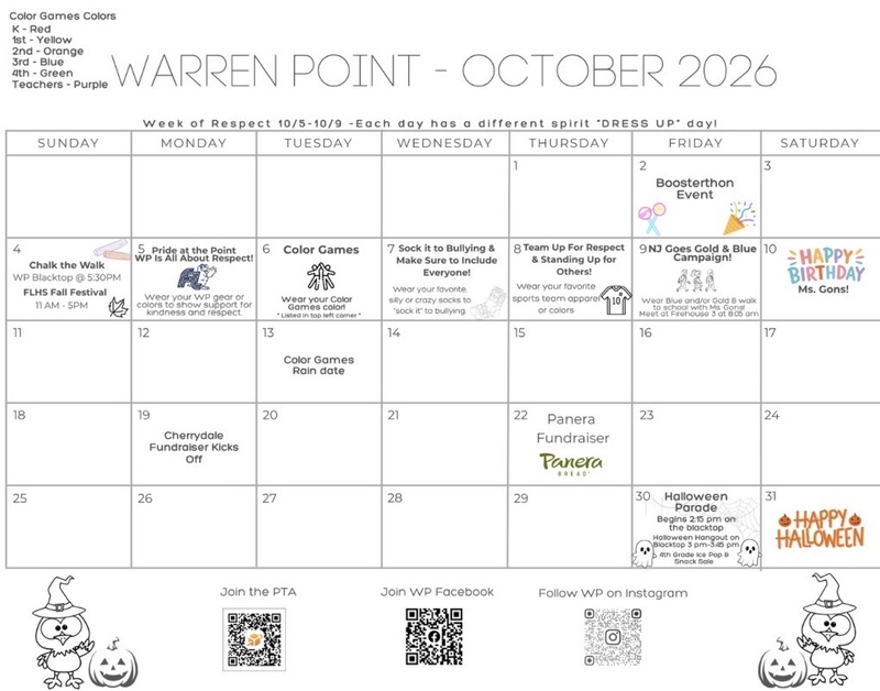 October calendar