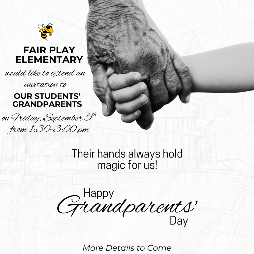 We invite grandparents to join us as we celebrate them next Friday, September 5th!