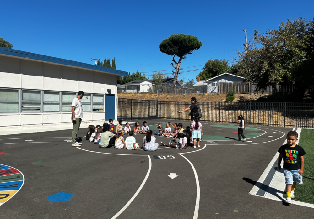 A group of students sitting in a circle