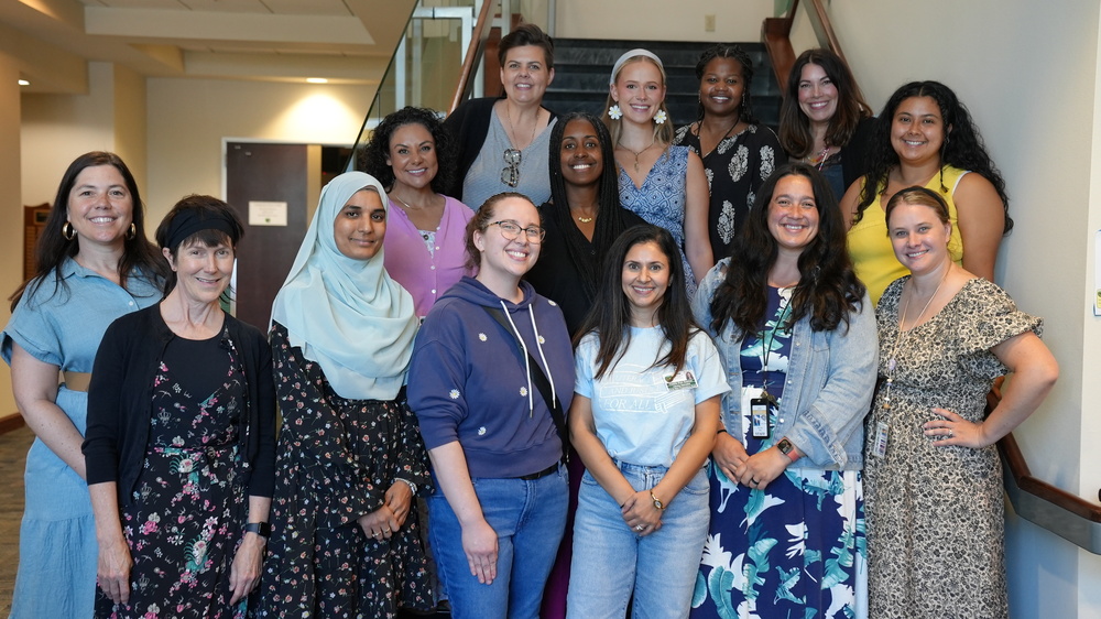 Group of new teachers posing for the camera.