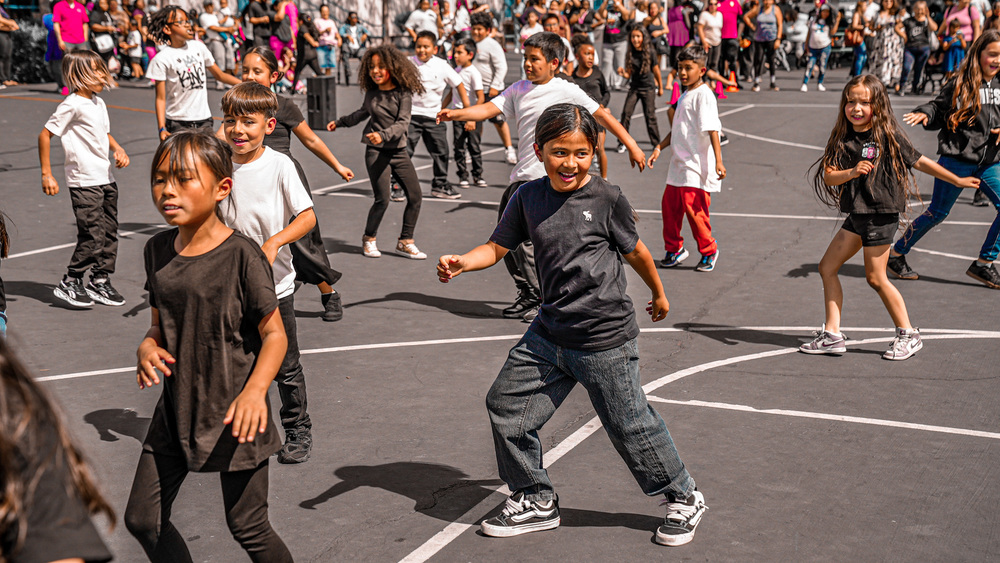 Students from David Weir dancing for the Dance Academy performance