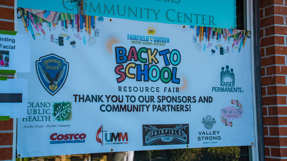 Back to School Resource Fair - Thank you to our community partners banner.
