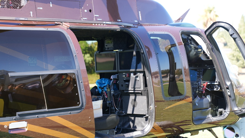 Inside of the DEA helicopter