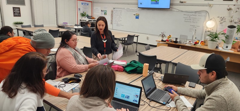 ESL students engaging in class