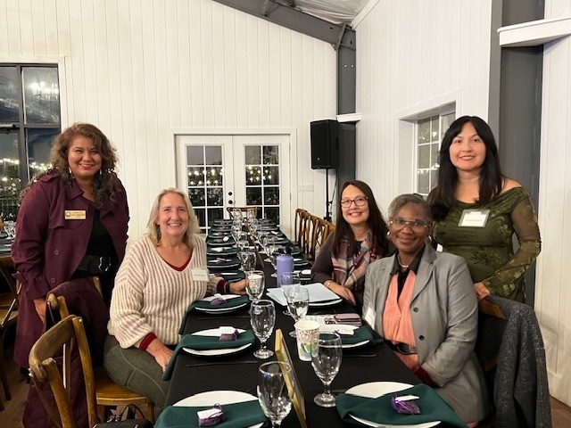 A group of Suisun Elementary Admin taking a photo at the recognition brunch. 