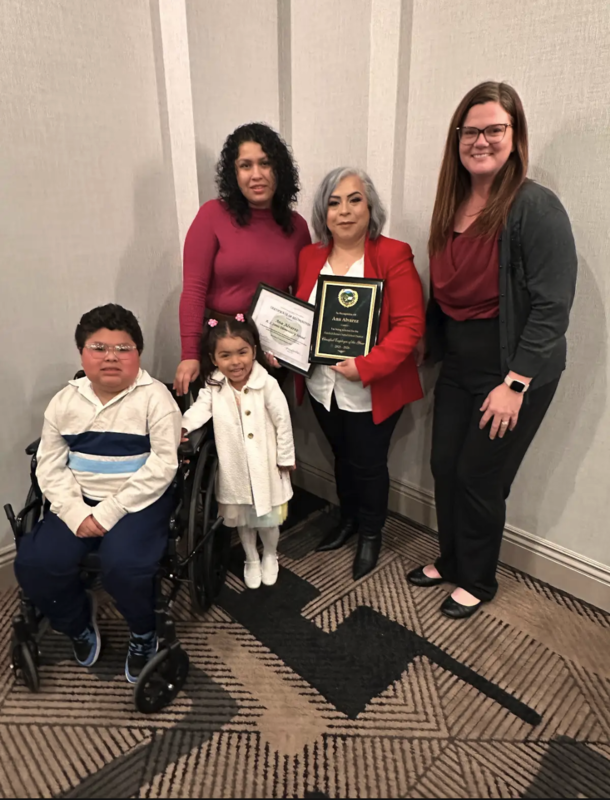 Classified Employeeof the year with Principal Krista Nichols at KI Jones