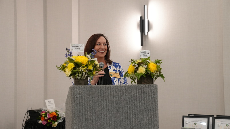 Superintendent speaking at an event