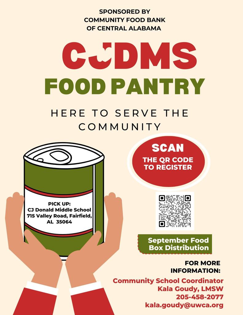 CJDMS Food Pantry September 2025 Flyer
