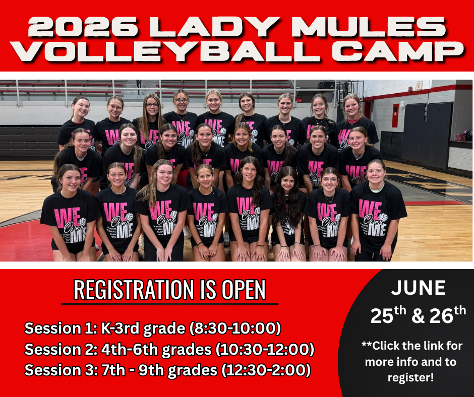Lady Mules Volleyball Camp
