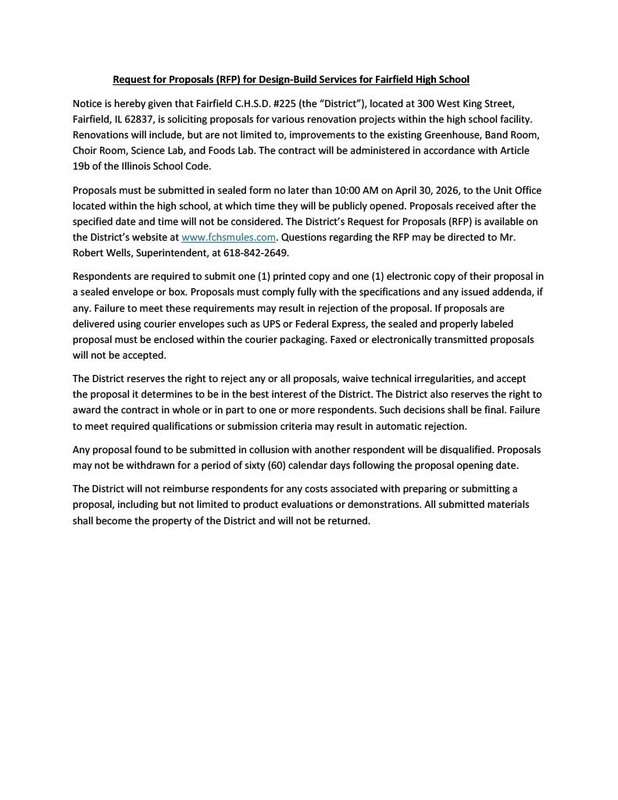 Request for Proposals (RFP)