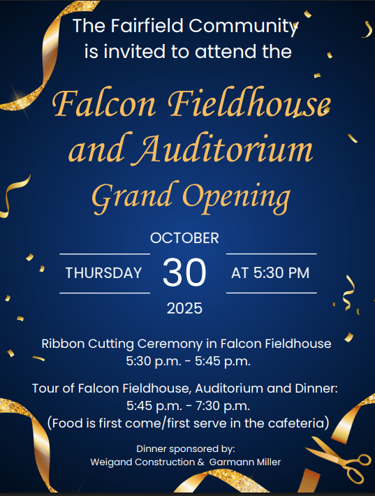Falcon Fieldhouse Grand Opening! The Community is invited.