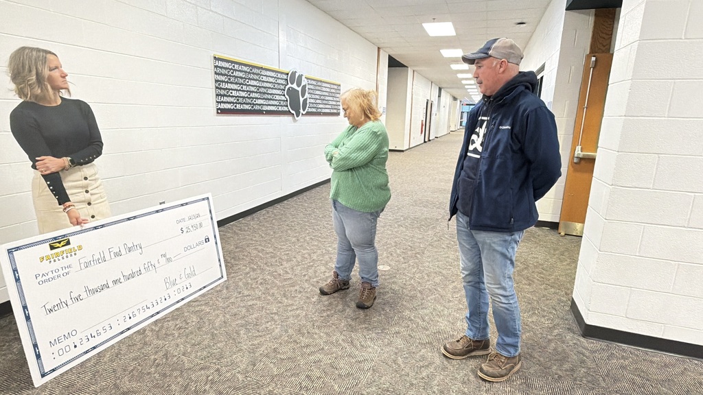 Blue and Gold donates to Fairfield Food Pantry