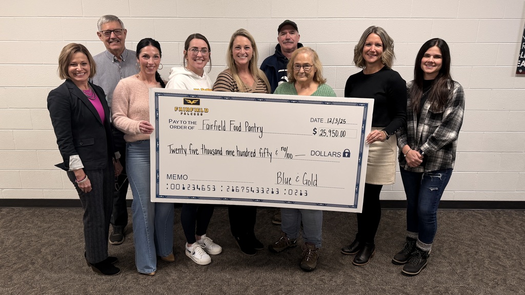 Blue and Gold donates to Fairfield Food Pantry