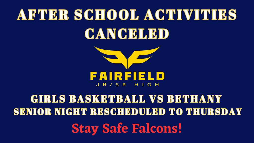 School Activities Canceled Graphic