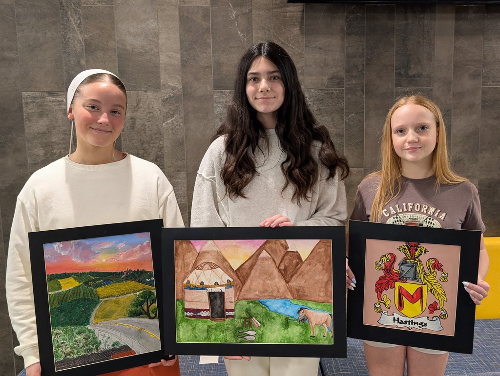 Middle School Art Winners for Goshen Tri-Kappa