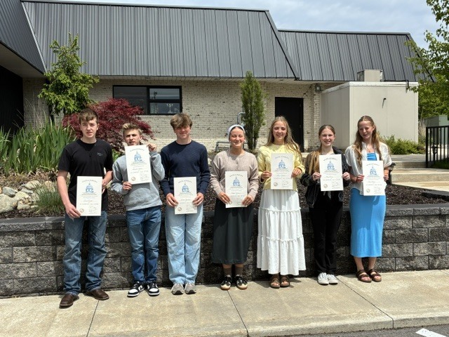 Fairfield 8th Graders Honored by Kiwanis