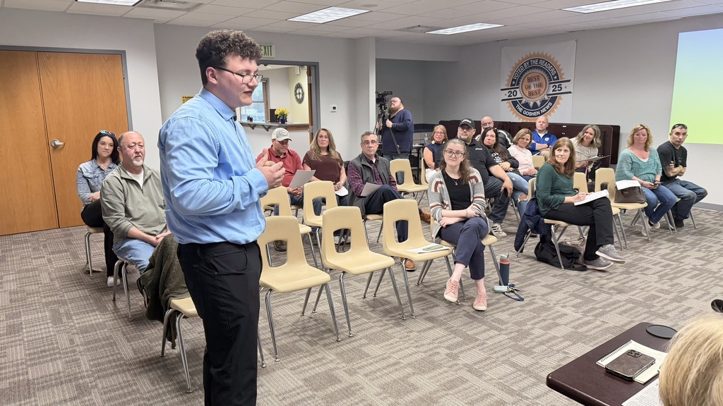 Joshua Polasky speaks at the school board