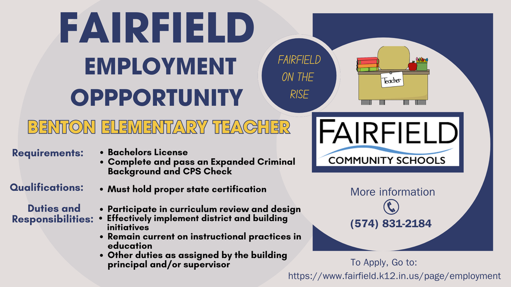 Benton Elementary Teacher opening