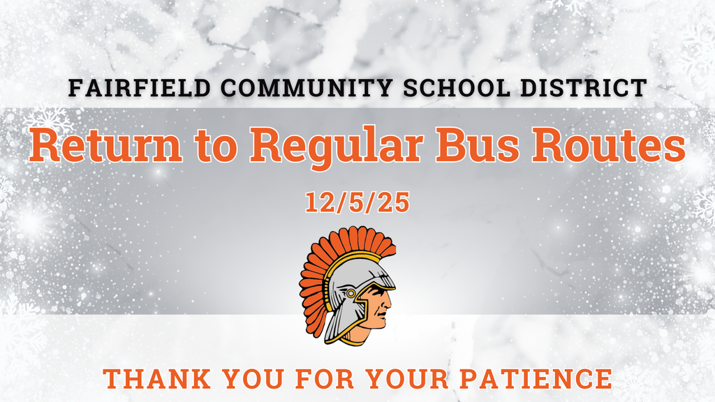 Return to regular bus routes 12/5/25.