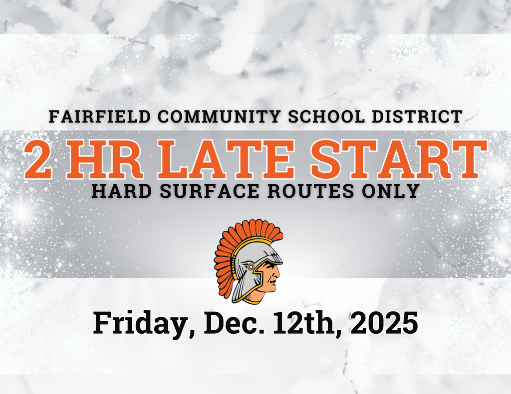 Clarification: Friday dismissal time is at 3:30 PM, just as it would be on Monday through Thursday schedule.