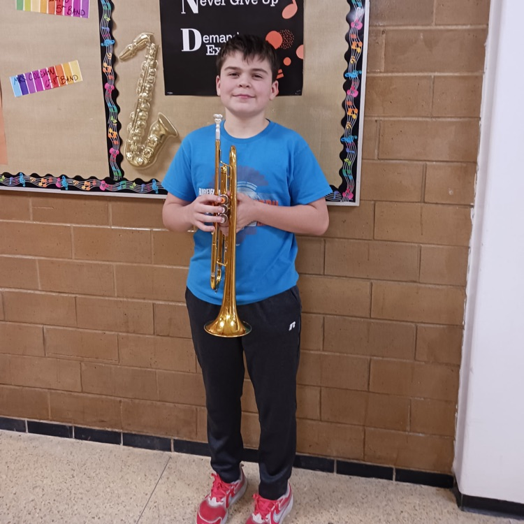 student with trumpet