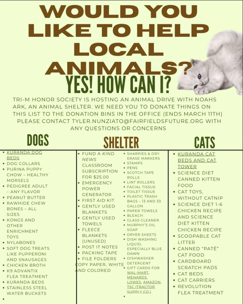 Noah's Ark supply flyer