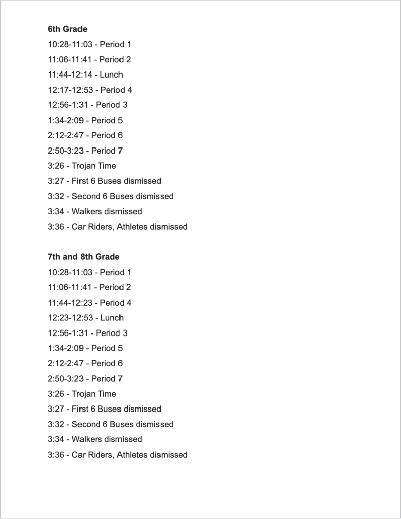 ISASP schedule