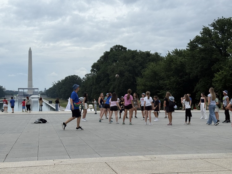 students at monument