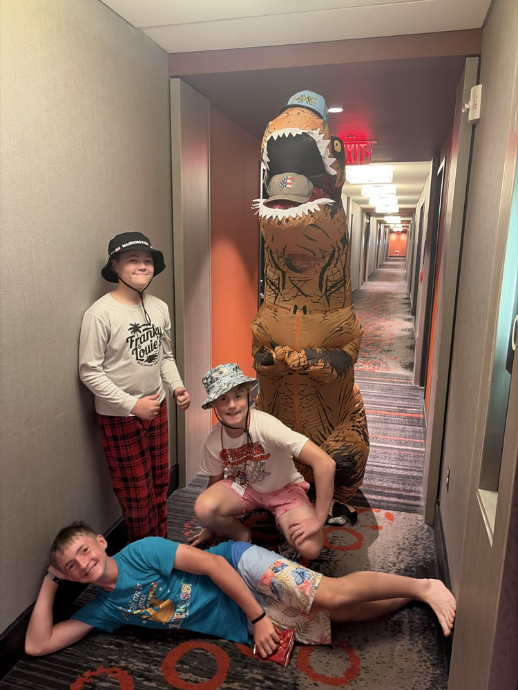 students in hall